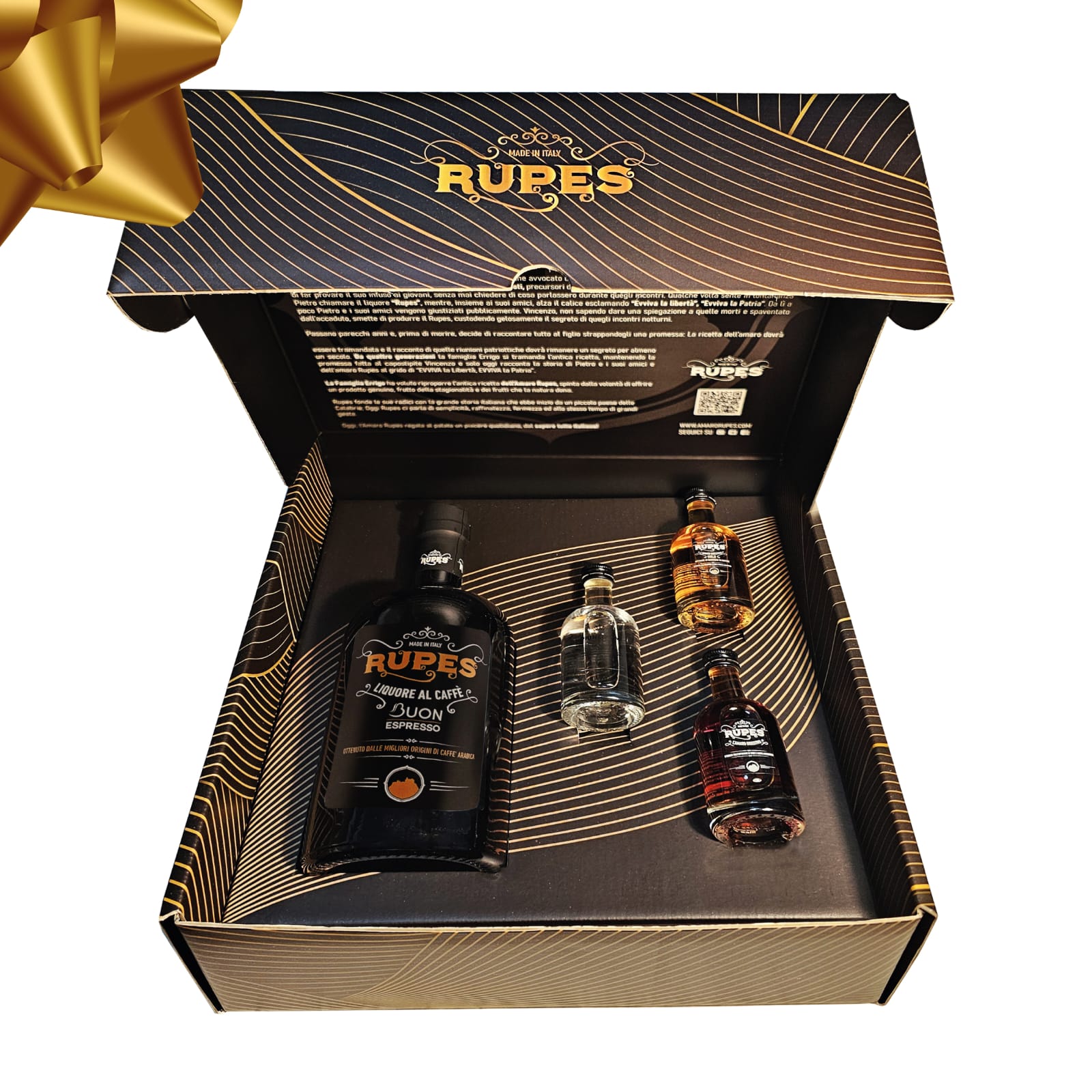 Liquore al Caffè “Rupes Buon Espresso” con 3 degustazioni di grappa
