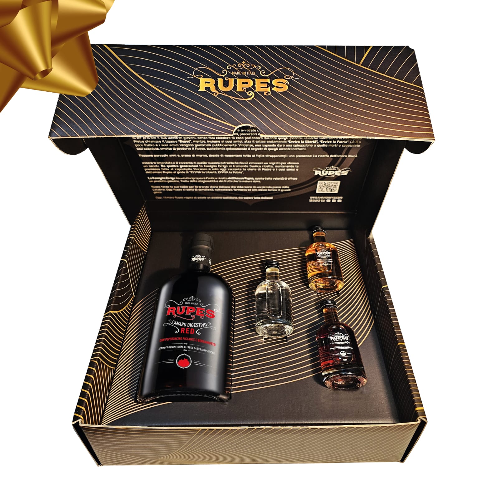 Amaro Rupes Red con 3 degustazioni di grappa