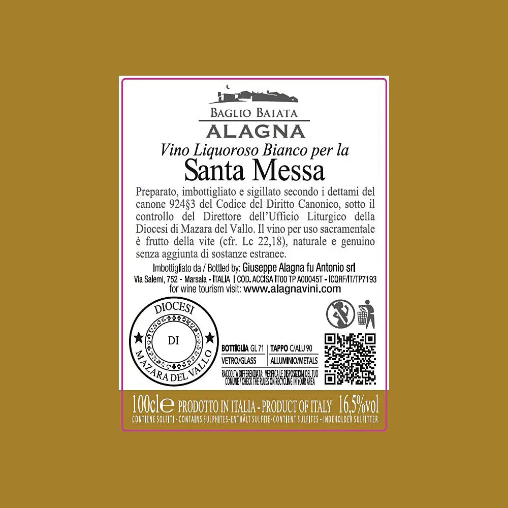 Vino per la Santa Messa Bianco